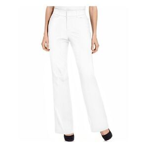 JM COLLECTION Women's White Trouser Straight leg Pants 10